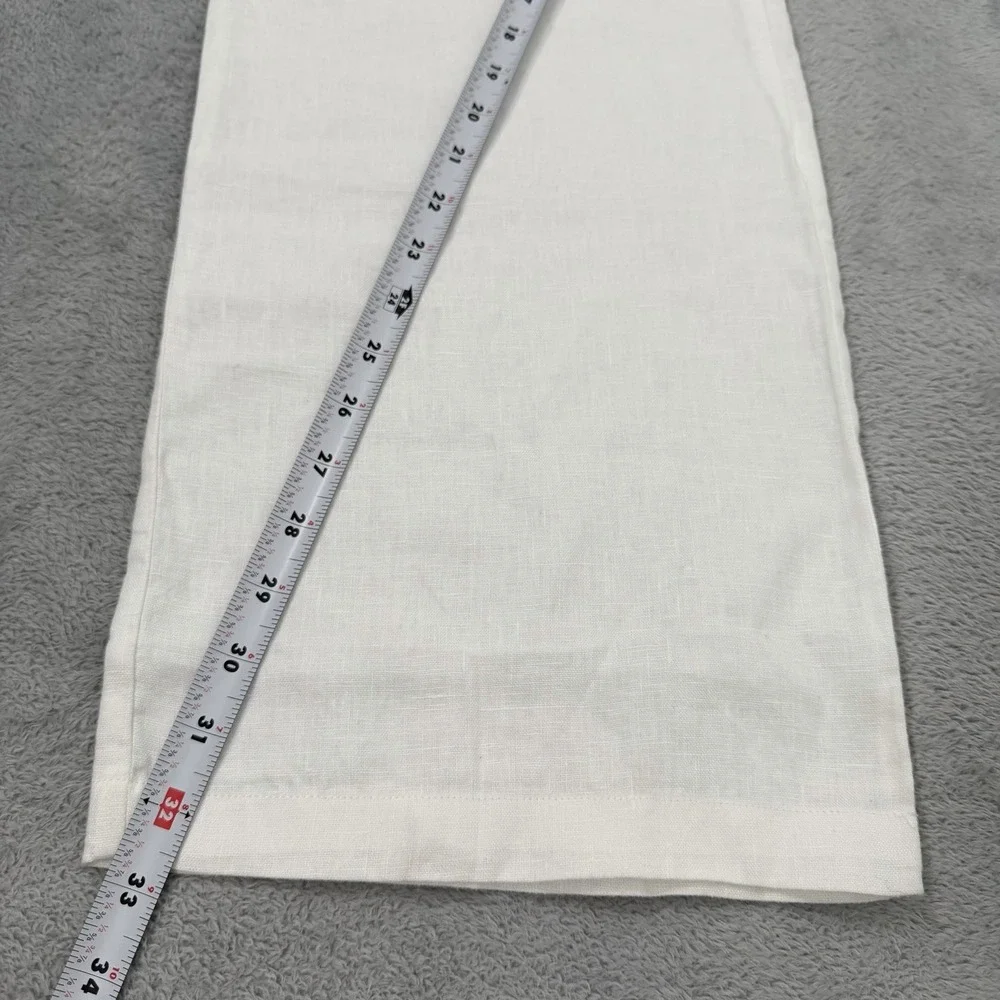 Reformation Olina 100% Linen Pants Womens Medium White Drawstring Beach Boho